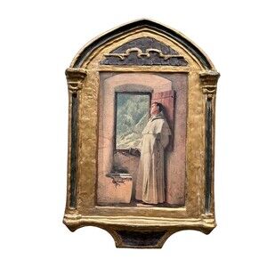 Vintage The Young Monk Print by Cederstrom Religious Art | Gothic Monastic Decor